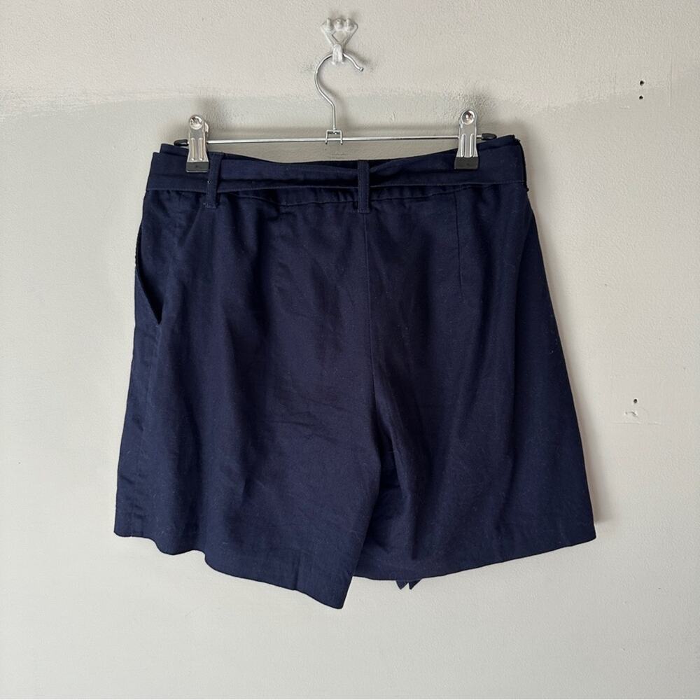 Boden Cora Linen Shorts Navy 4 - Picture 3 of 9
